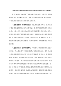 副市长在全市整县域推进乡村生态振兴工作调度会议上的讲话