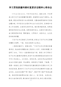学习贯彻新疆考察时重要讲话精神心得体会