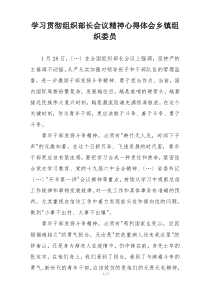 学习贯彻组织部长会议精神心得体会乡镇组织委员