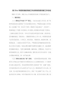 局20XX年度抓基层党建工作述职报告暨党建工作总结