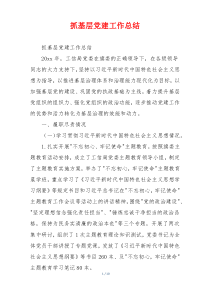抓基层党建工作总结