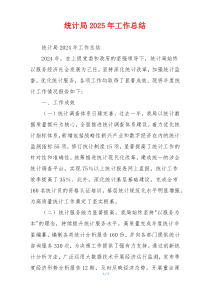 统计局2025年工作总结
