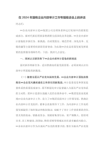 在2025年国有企业内部审计工作专题推进会上的讲话