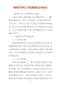 镇秸秆变肉工作进展情况总结报告
