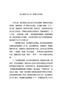 市公安局20XX年一季度工作总结