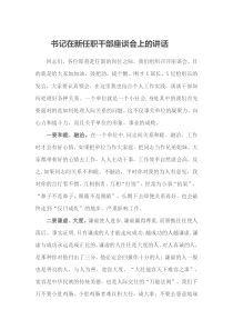 书记在新任职干部座谈会上的讲话