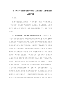 在20XX年全县乡村振兴领域五查五促工作推进会上的讲话