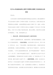 在20XX年全县未成年人保护工作领导小组第二次全体会议上的讲话
