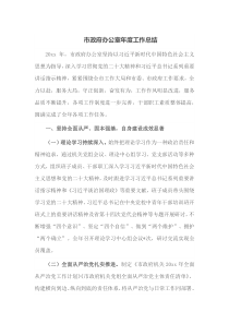 市政府办公室年度工作总结