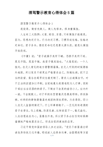 酒驾警示教育心得体会5篇