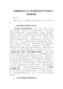 分管副县长在20XX年全县安全生产工作会议上的安排讲话