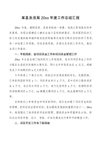 总结某县发改局2020年度工作总结汇报