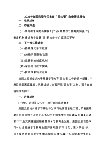 2025年集团党委学习教育“回头看”自查情况报告（4篇精选）