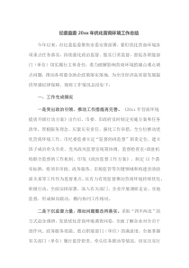 纪委监委20XX年优化营商环境工作总结