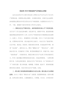 在全市2025年安全生产工作会议上讲话