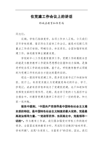 在党建工作会议上的讲话