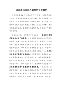 违法违纪违规典型案例剖析提纲