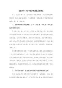 在县20XX年乡村振兴推进会上的讲话
