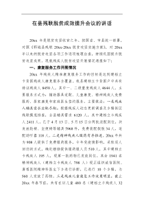 在县残联脱贫成效提升会议的讲话
