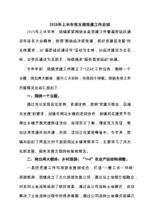 2025年上半年党支部党建工作总结(最新6篇)