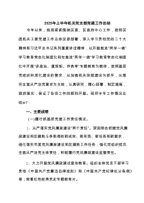 2025年上半年机关党支部党建工作总结（6篇精选）