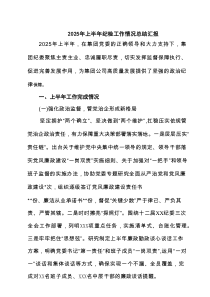 2025年上半年纪检工作情况总结汇报范文3篇