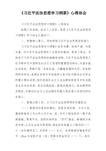 《习近平法治思想学习纲要》心得体会