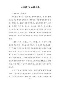 《榜样7》心得体会