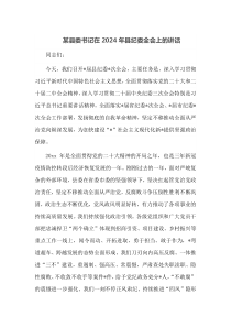 某县委书记在2025年县纪委全会上的讲话