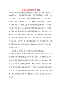 乡镇司法行政工作总结