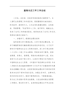 副局长近三年工作总结