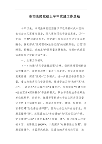 市司法局党组上半年党建工作总结