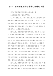 学习广西调研重要讲话精神心得体会3篇
