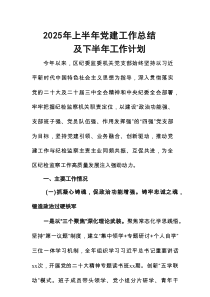 开展2025年上半年党建工作总结及下一步工作打算（汇编9份）