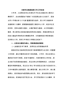 支部书记换届选举三年工作总结范文5篇
