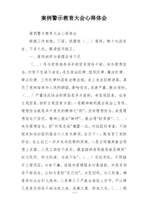 案例警示教育大会心得体会