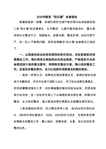 2025年教育“回头看”自查报告（7篇）