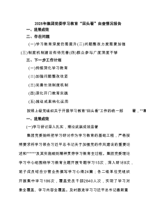 2025年集团党委学习教育“回头看”自查情况报告6篇精选