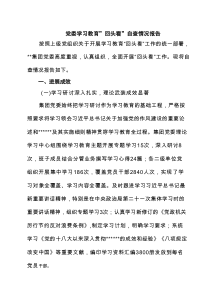党委学习教育”回头看”自查情况报告（5篇精选）