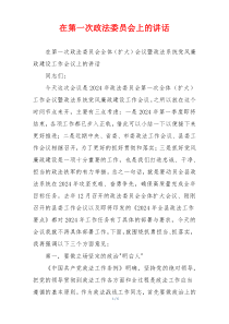 在第一次政法委员会上的讲话