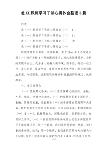 赴XX跟班学习干部心得体会整理3篇