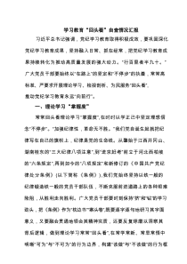 学习教育“回头看”自查情况汇报 3篇精选