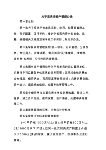 大学家具类资产管理办法精选（3篇）
