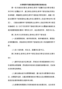 大学领导干部任前经济责任告知办法 3篇精选