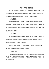 实验小学财务管理制度 3篇精选