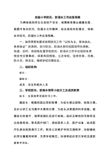 实验小学防汛、防溺水工作应急预案（5篇）
