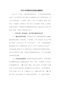 2024年党组书记述责述廉报告