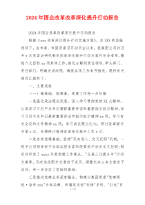 2024年国企改革改革深化提升行动报告