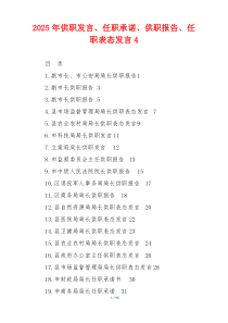 2025年供职发言、任职承诺、供职报告、任职表态发言