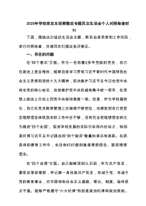 2025年学校党总支巡察整改专题民主生活会个人对照检查材料5篇（详细版）